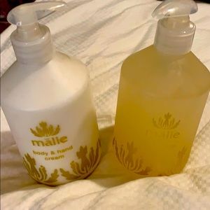 Malie full size hand soap and full size lotion